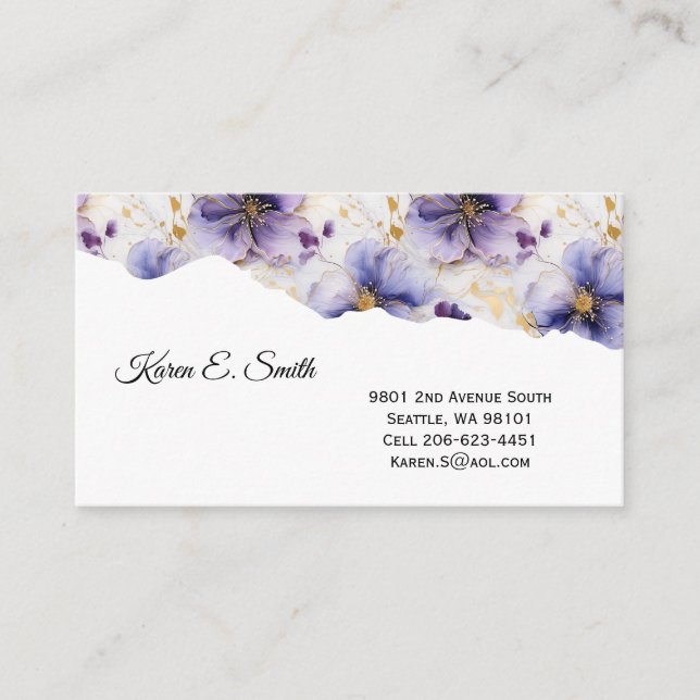 Ink Floral Business Card (Front)