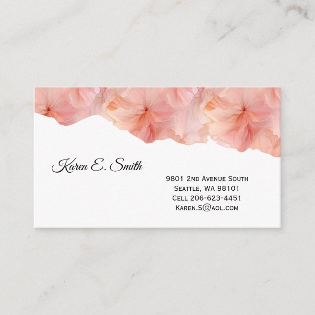 Ink Floral Business Card (Front)