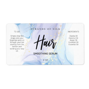 Ink Flow Blue And Purple Hair Serum Labels
