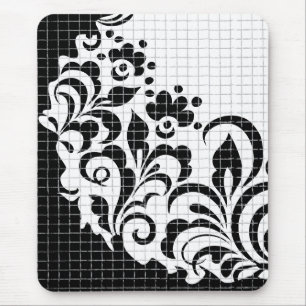 ink flowers mouse pad
