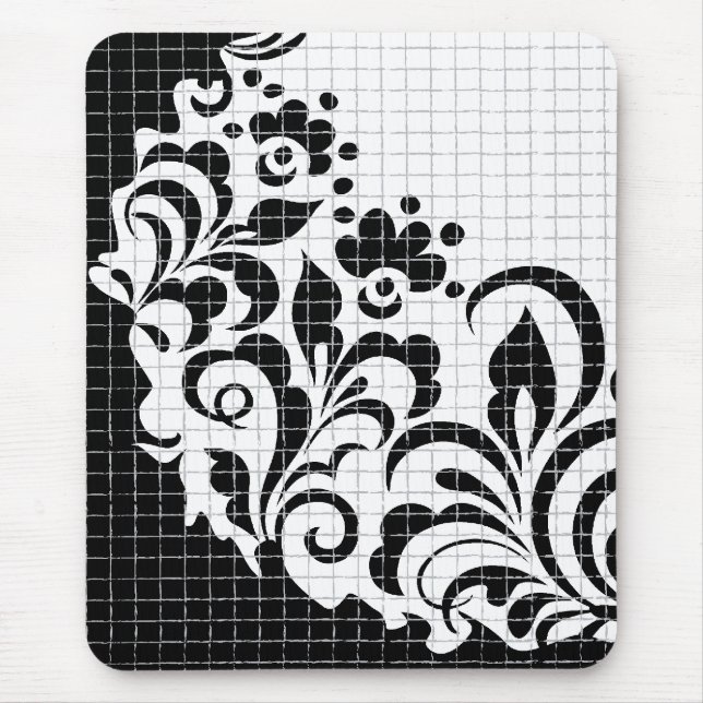 ink flowers mouse pad (Front)