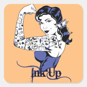 ink girl stickers