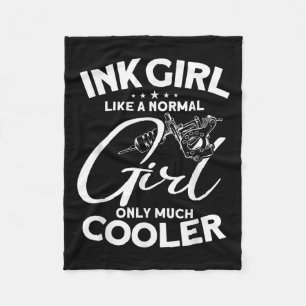 Ink Girl - Tattoo Lover Tattooist Tattoo Artist Fleece Blanket