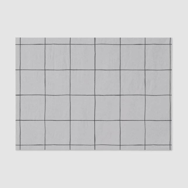 Ink Grid - black lines - customisable Tissue Paper (Front)