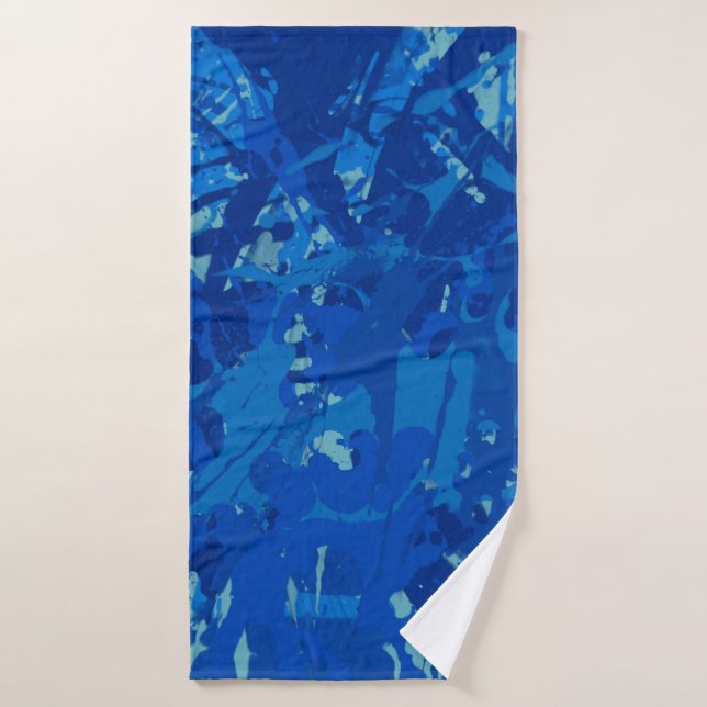 Ink hand made painting. Abstract wall art. Creativ Bath Towel (Bath Towel)
