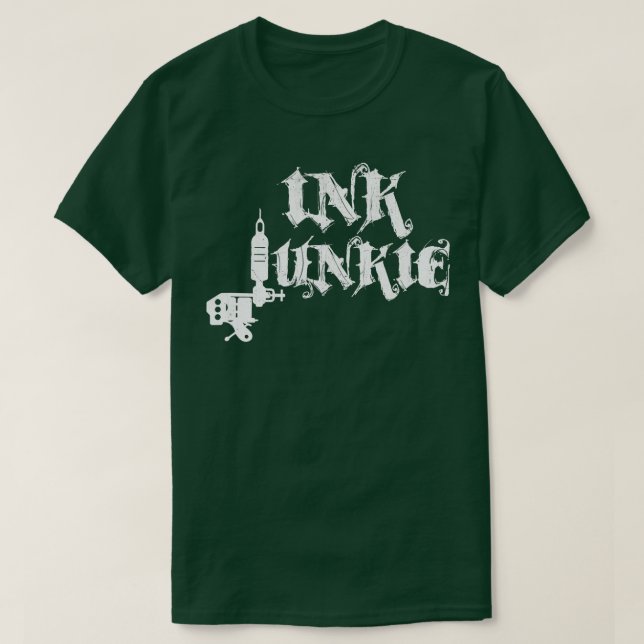 Ink Junkie Tattoo Artist Machine  T-Shirt (Design Front)