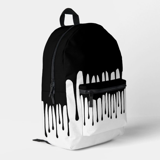Ink leak printed backpack (Back Corner Left)