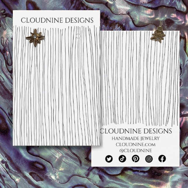 Ink Lines Earring Necklace Jewellery Display Card (Creator Uploaded)
