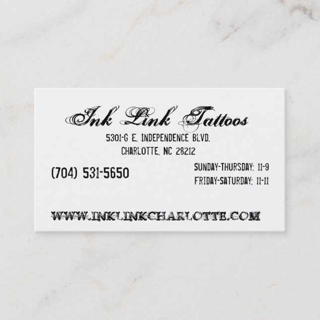 Ink Link Business Card2 Card (Front)