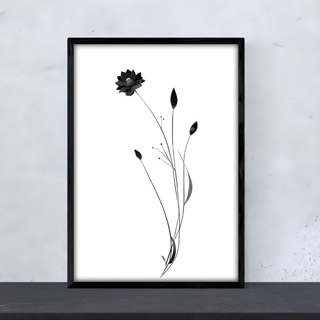 Ink Nelumbo Art - Captivating Floral Designs Poster (Creator Uploaded)