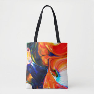 Ink Paint Explode: Colourful Abstract Tote Bag