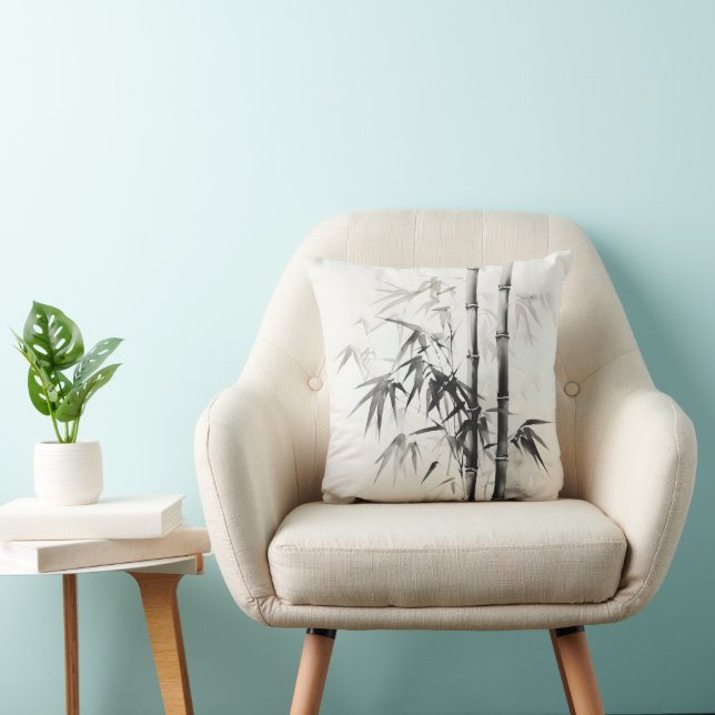 Ink Painting Bamboo Cushion (Chair)