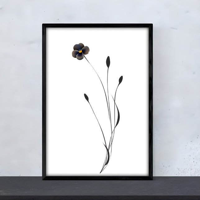Ink Pansy Art - Captivating Floral Designs Poster (Creator Uploaded)