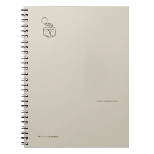 Ink Pot-Forgotten Archive- Minimalist photo  Notebook