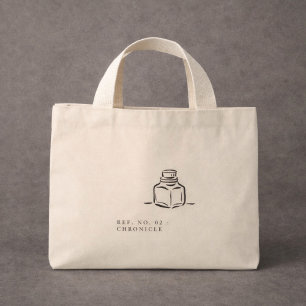 Ink Pot- Minimalist Book Lover- Tote Bag