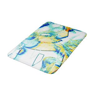 Ink ran in more than one direction? Yellow, cyan… Bath Mat