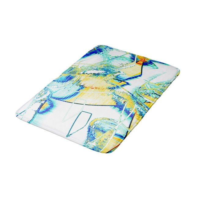 Ink ran in more than one direction? Yellow, cyan… Bath Mat (Angled)