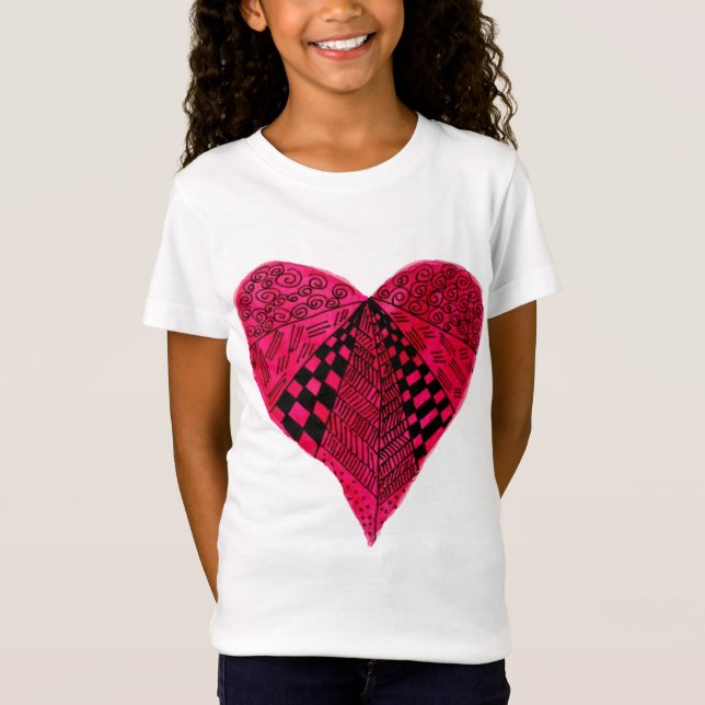 Ink Red Heart art design T-Shirt (Front)