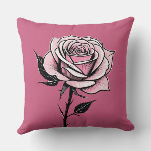Ink Rose (pink) Cushion