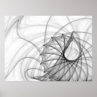 Ink Spirals and Spines Poster