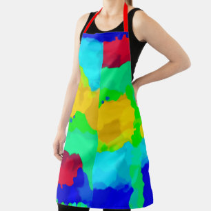 Ink Splash Colourful Bright Abstract Multicolor Apron