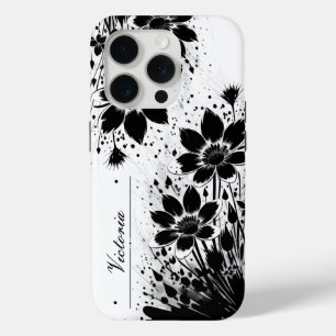Ink-splashed Bloom iPhone 15 Pro Case