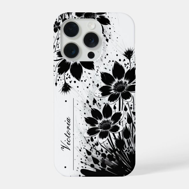 Ink-splashed Bloom iPhone Case (Back)