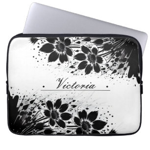 Ink-splashed Bloom Laptop Sleeve
