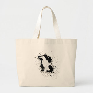 Ink Splat Bird Large Tote Bag