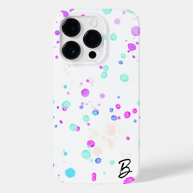 Ink Splats Personalised Phone Case (Back)