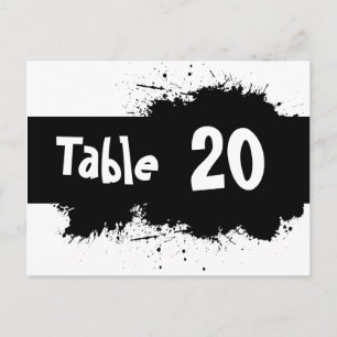 Ink Spot Table Number Postcard