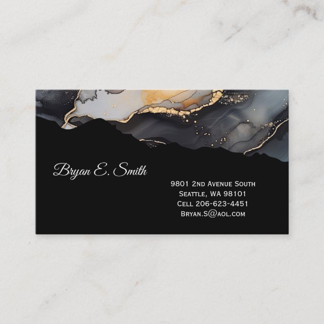 Ink Swirl Business Card (Front)