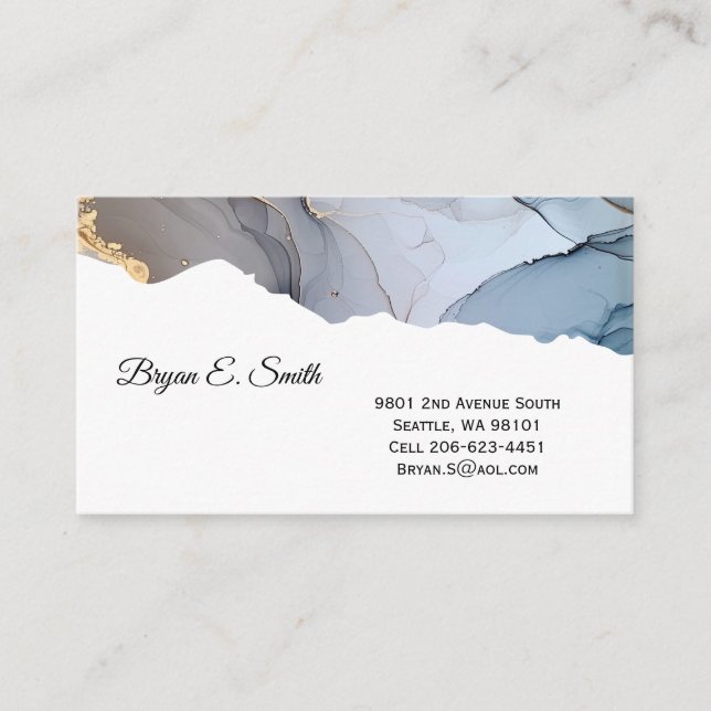 Ink Swirl Business Card (Front)
