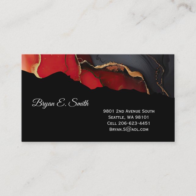 Ink Swirl Business Card (Front)