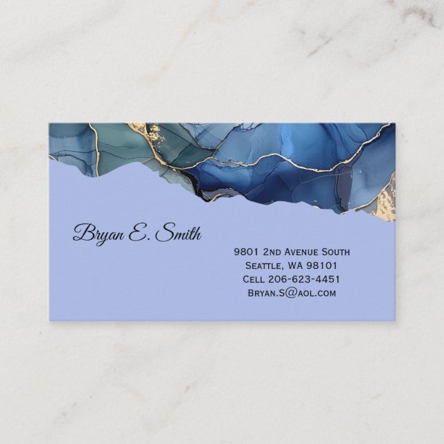 Ink Swirl Business Card (Front)