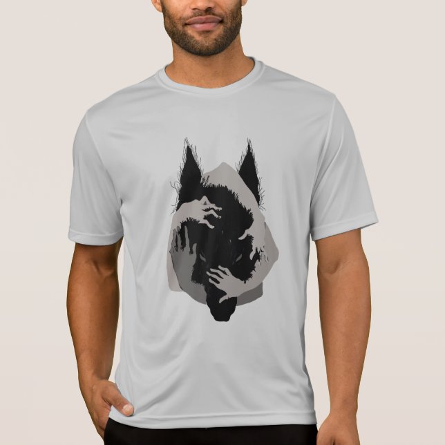  Ink Talking Fantasy V05 BLACK WOLF T-Shirt (Front)