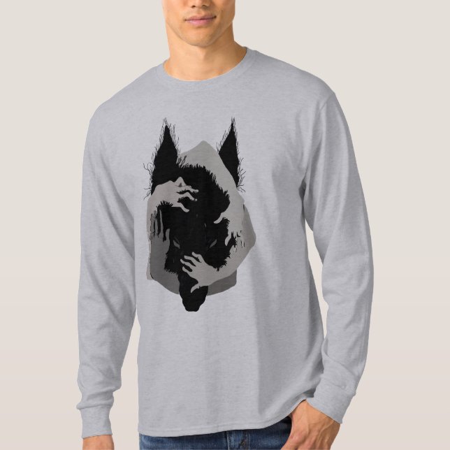  Ink Talking Fantasy V05 BLACK WOLF T-Shirt (Front)