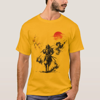 Ink Wash Samurai Warrior T-Shirt