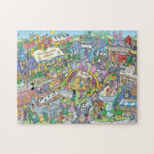 Inka Dinka Doo Town Easter Celebration Jigsaw Puzzle