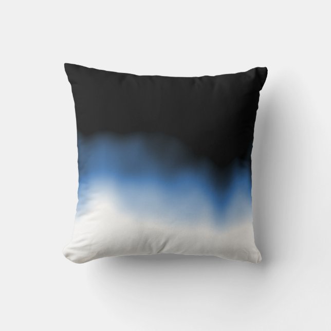 Inkblot Ombre Blue Cushion (Front)
