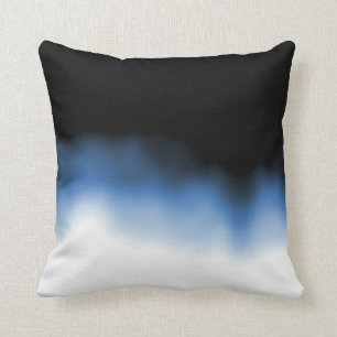 Inkblot Ombre Blue Cushion