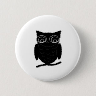 Inkblot Owl 6 Cm Round Badge