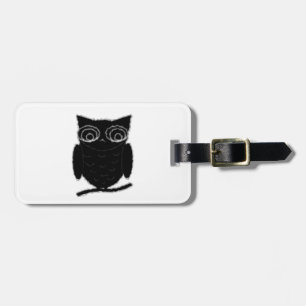 Inkblot Owl Luggage Tag