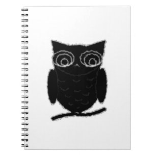 Inkblot Owl Spiral Notebook