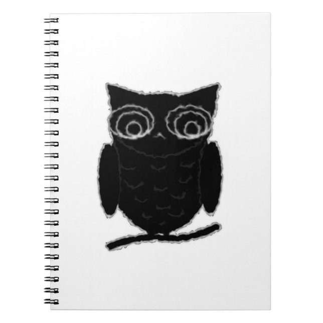 Inkblot Owl Spiral Notebook (Front)