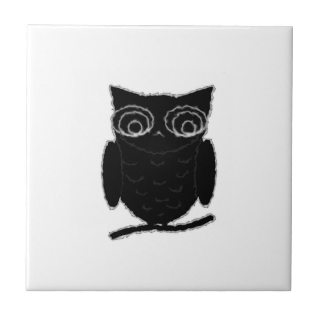 Inkblot Owl Tile (Front)