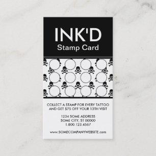 ink'd stamp card (colour customisable)