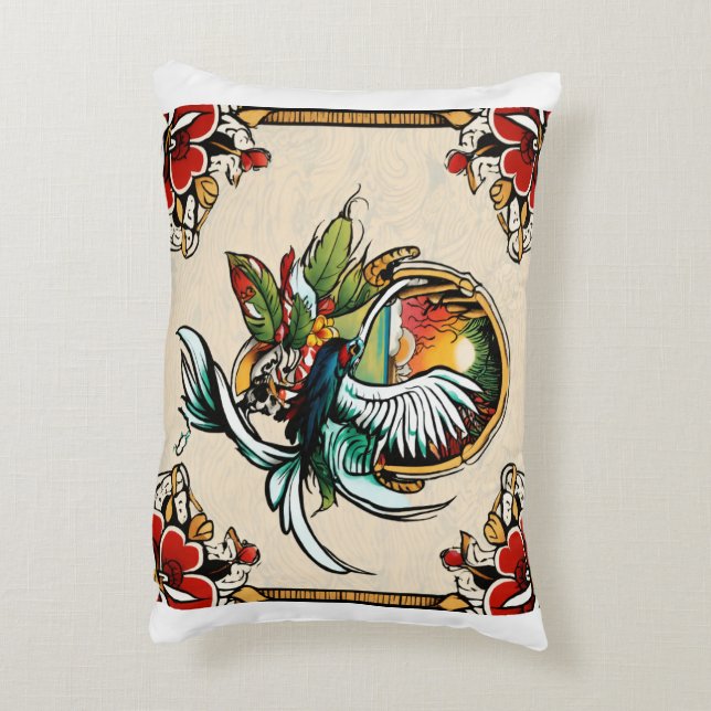 InkDream Pillow” or “Tattooed Serenity Pillow (Back(Vertical))