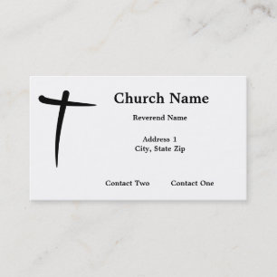Inked Christian Cross Business Cards