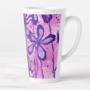 Inked Flowers  Latte Mug
